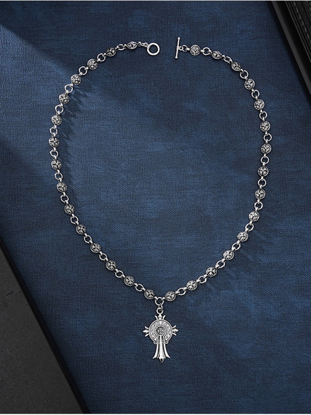 Silver Sunburst Pendant Necklace